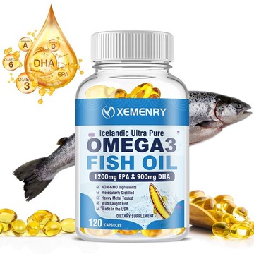 OMEGA - 3魚油1200 毫克，【XEMENRY】