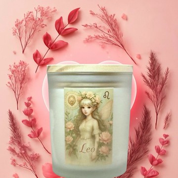 獅子座 星座香氛燭杯 浪漫柔光香氣 招桃花好人緣 送禮收藏皆宜