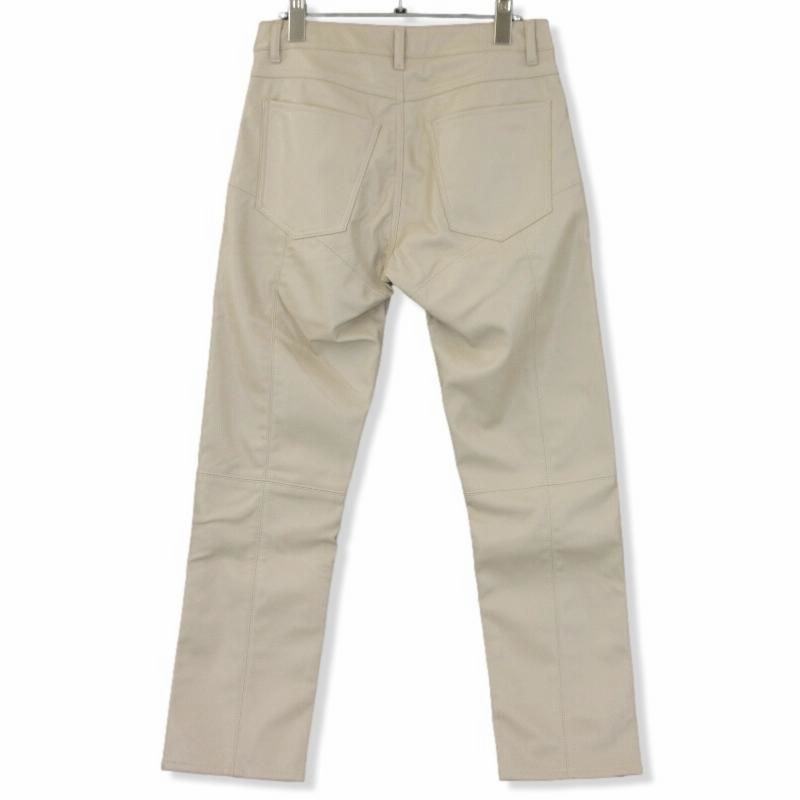 未使用 INSCRIRE アンスクリア フェイクレザー パンツ I19AW-PT21 合成  