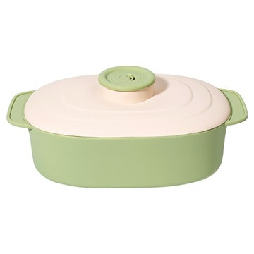 上手家居 可微波便當盒/矽膠保鮮盒/矽膠便當盒/微波保鮮盒/午餐盒  綠色  1個