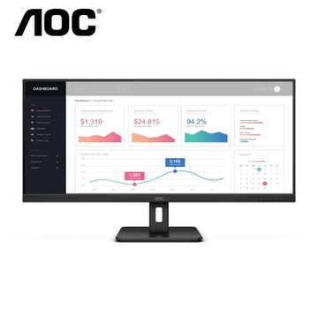 AOC U34E2M 34型2K 21:9窄邊框螢幕(HDMI/DisplayPort/1ms)