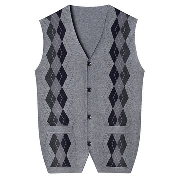 無袖針織馬夾男士大碼毛線背心2025秋冬毛衣馬甲休閑毛衫坎肩鑫弘-衣錦男裝