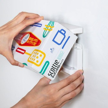 🌸好貨優選🌸日本粘粘式伸縮型盒裝紙巾架壁掛抽取紙巾掛夾紙巾固定掛架可調節