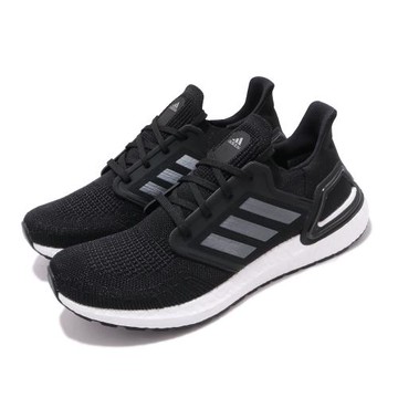 adidas 慢跑鞋 UltraBOOST 20 男鞋 愛迪達 緩震 透氣 襪套 黑 白 EF1043