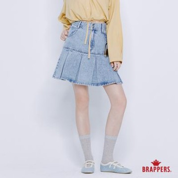 BRAPPERS 女款 全棉短裙-淺藍