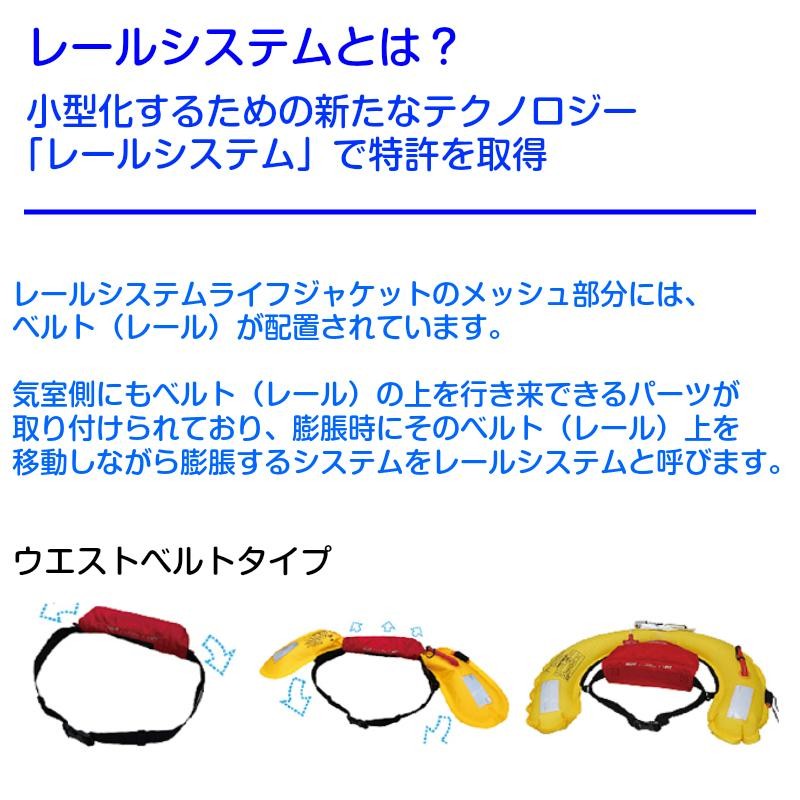 ライフジャケット 腰巻型 自動膨脹 水感知機能つき 桜マーク 法定備品