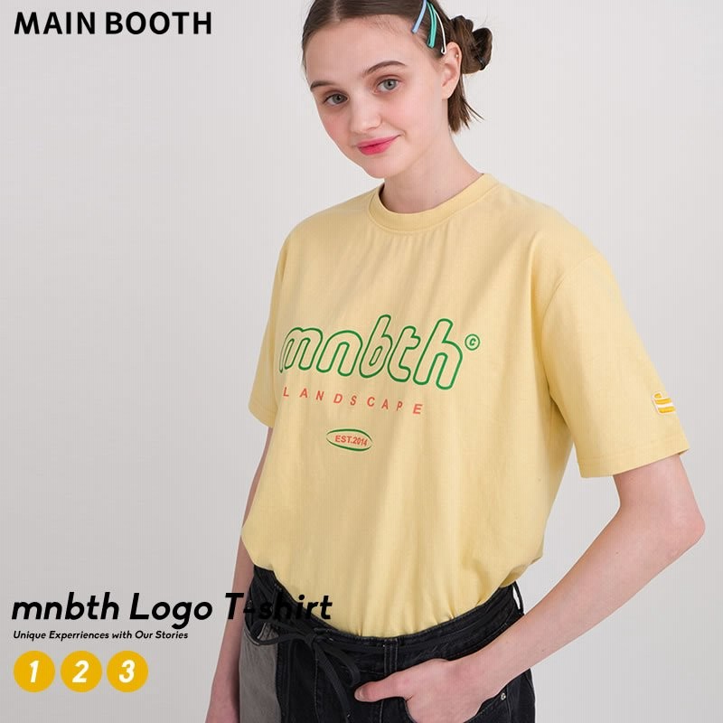 Main Booth メインブース Tシャツ Mnbts Logo T Shirt バター メンズ レディース ペアルック お揃いコーデ カップル 友達 韓国 ファッション ブランド 通販 Lineポイント最大0 5 Get Lineショッピング