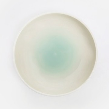 查莉強化瓷深盤20cm 映湖青