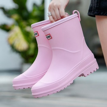 ✨新品特價💥免運💥雨鞋女士中筒雨靴防水鞋工作鞋時尚款外穿防滑加厚底耐磨廚房輕便