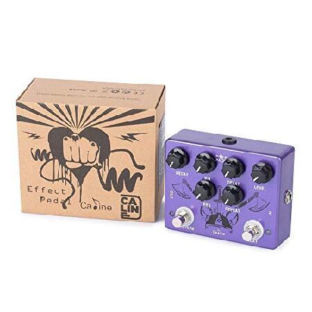 Caline Pedals Reverb Delay Effects Pedal Repeat Preamp Acoustic Electric Guitar Pedal True Bypass Metal Purple CP-80