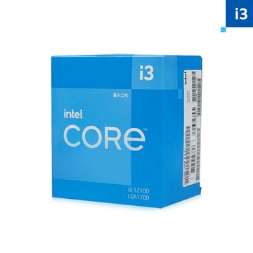 12代酷睿i3-12100盒裝CPU臺式電腦處理器四核八線程12M三級緩存