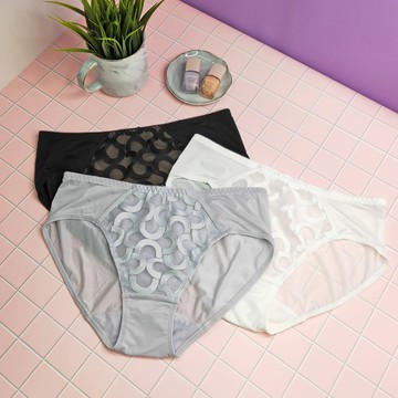 【瑪登瑪朵】身呼吸 低腰寬邊三角內褲(牙白/黑/雅緻灰)