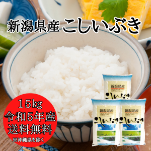 新潟県産 こしいぶき 15kg （5キロ×3袋）  米 15キロ 送料無料 精米 令和5年 15kg お米