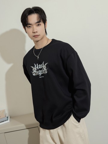 復古哥德女神背圖大學T