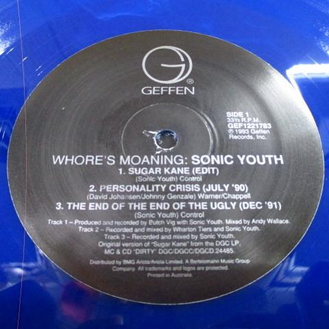 SONIC YOUTH-Whore's Moaning (OZ '93 オーストラリア・ツアー限定ブルーヴァイナル 12