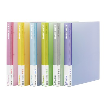 【連勤】 PP三孔夾(果凍色系) 12本/箱 LC-8003