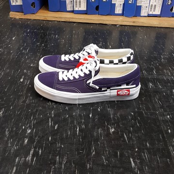 VANS 解構 Slip On Cap 紫色 葡萄紫 棋盤格 懶人鞋 鬆緊帶 麂皮 帆布 鬆緊帶 VN0A3WM5VO3
