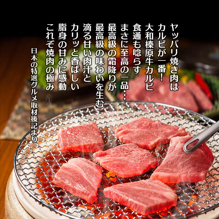 牛肉 焼肉 黒毛和牛 大和榛原牛 A5 極上カルビ 焼肉用 お試し300g 冷凍便