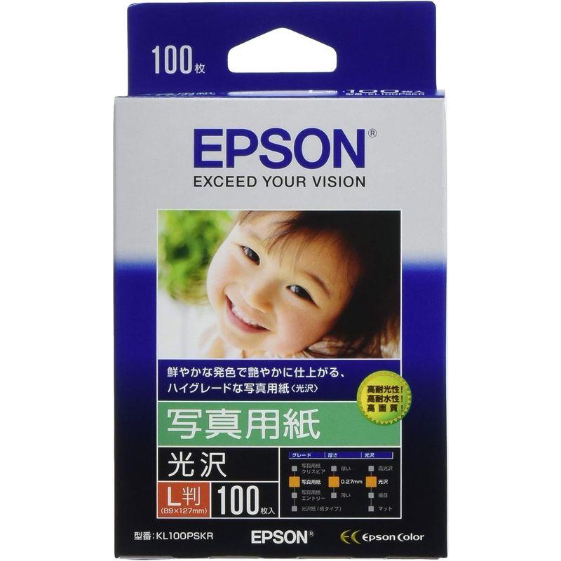 EPSON 写真用紙光沢 L判 100枚 KL100PSKR