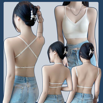 茵納曼內衣 新款加厚墊6cm 美背無痕內衣女超薄款兔耳朵小胸顯大胸收副乳透氣內衣罩背心背扣