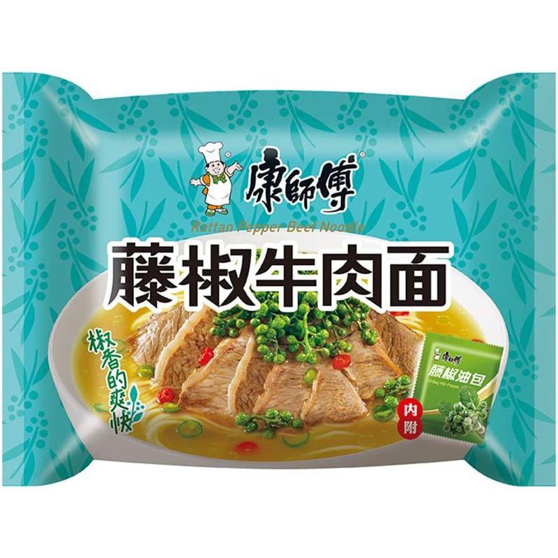 泡面 藤椒牛肉面 方便面 インスタント麺 康?傅藤椒牛肉面 五?包 108g*5袋