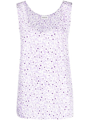 P.A.R.O.S.H. - floral-print silk top - women - Silk - M - Purple