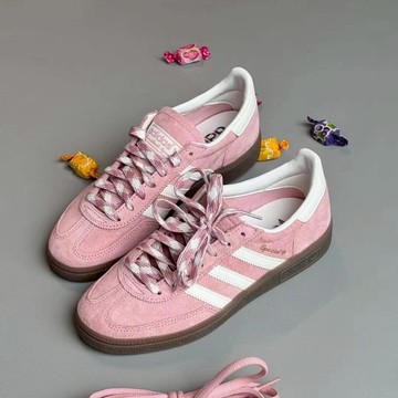 ADIDAS HANDBALL SPEZIAL 櫻花粉 草寫字體 休閒鞋 女鞋 愛迪達 KJ6305