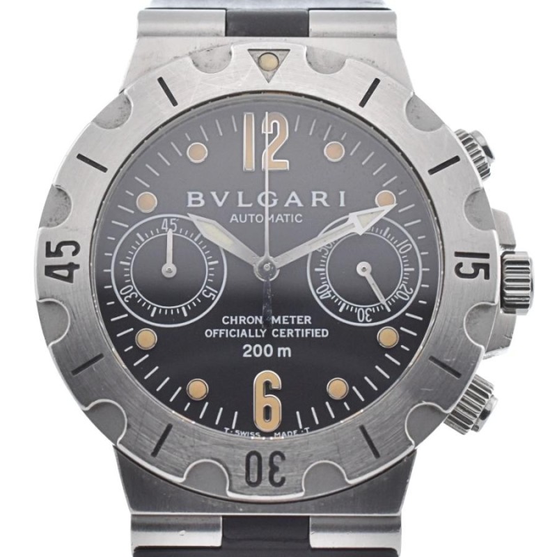 ブルガリ BVLGARI SCB38S ディアゴノ スクーバ クロノグラフ 自動巻き メンズ K#131723 | LINEブランドカタログ