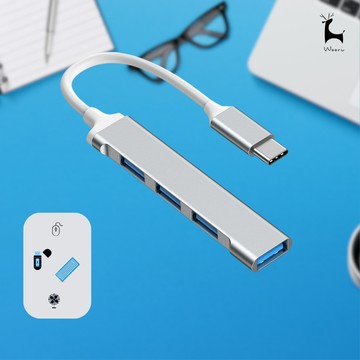 usb/type-c 一對四 集線器 外接擴充 usb hub typec擴展器 多功能筆電集線器