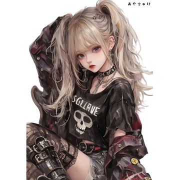 【10月新作5】07-094-0032 人物貼紙 輕龐克女孩