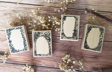 【歸途】花葉框印章組