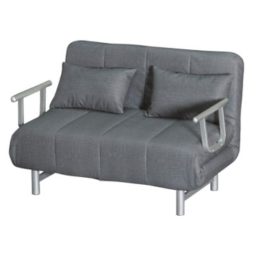 綠活居 卡婓時尚灰皮革多功能沙發/沙發床(拉合式機能設計)-121x193x38cm免組