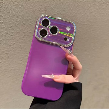 炫彩極光大視窗 磨砂膚感 防摔殼 用於iPhone17 i16 手機殼 i15 i14 i13 i12 i11 耐摔防震