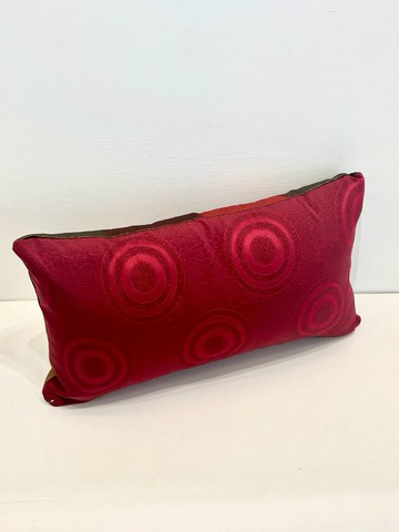 台灣手工///日本西陣織 和服腰帶抱枕套【焰砂棕系】