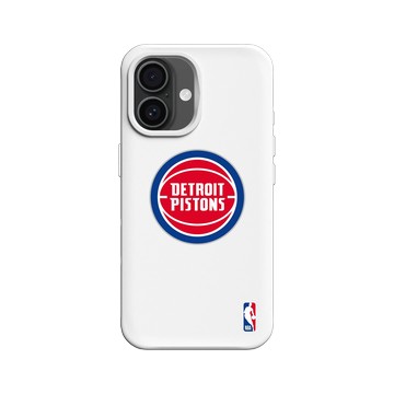 iPhone 16 SolidX 白 - NBA - Logo-底特律活塞 Detroit Pistons