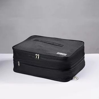 【CUBICO】壓縮收納包 (午夜黑M)