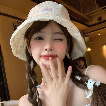 免運🌞新款防曬帽女夏季甜美可愛波點綁帶顯臉小遮陽帽大頭圍漁夫帽漁夫帽 素面遮陽帽 防曬帽 抗uv 穿搭必備 學生帽