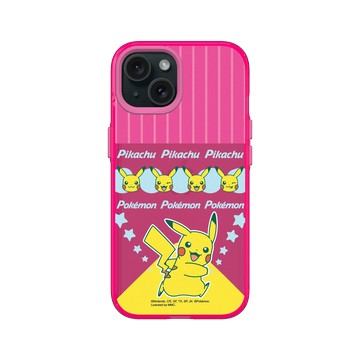 iPhone 15 Clear 粉漾桃 - 寶可夢 Pokemon - 多彩系列-皮卡丘