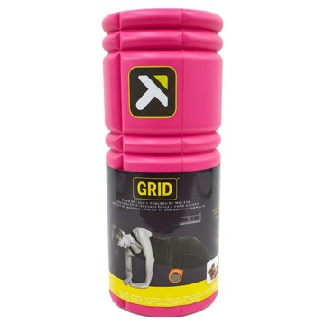 TRIGGERPOINT 按摩滾筒 The Grid Foam Roller 1.0 運動前後舒緩緊繃肌肉 3D立體結構模擬手感按摩 EVA環保材質易清洗  33cm  桃紅色  1個