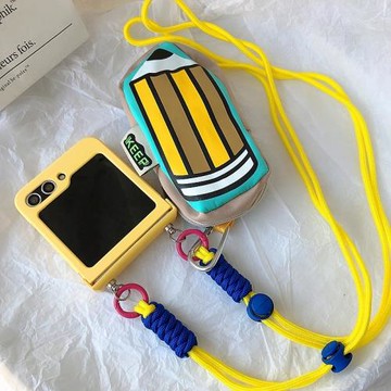 二次元零錢包錢包適用三星ZFlip7fe手機殼zflip6折疊屏ZFlip4女w23filp新款zflip5斜跨掛脖w24filp全包ZFlip7