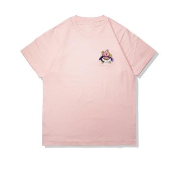 夢話研究所 新款胖魔人布歐卡通刺繡短袖T恤250g全棉男女動漫大碼