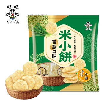 【旺旺】米小餅-青蔥口味(米果) 160g(16g*10袋)