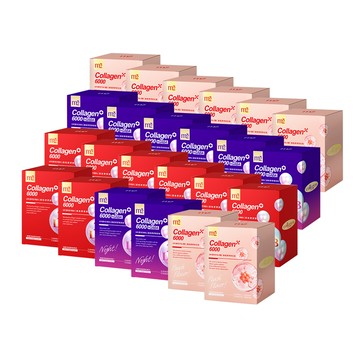 iQueen獨家 下單送水光精粹膠囊/NION水光炮【m2美度】超能膠原飲/晚安飲/新生飲192包囤貨組(8入/24盒) 任選1款 -宅配/海外限定