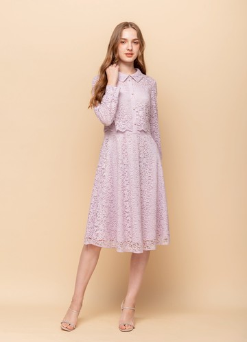 柔恬與時仿兩件式蕾絲洋裝