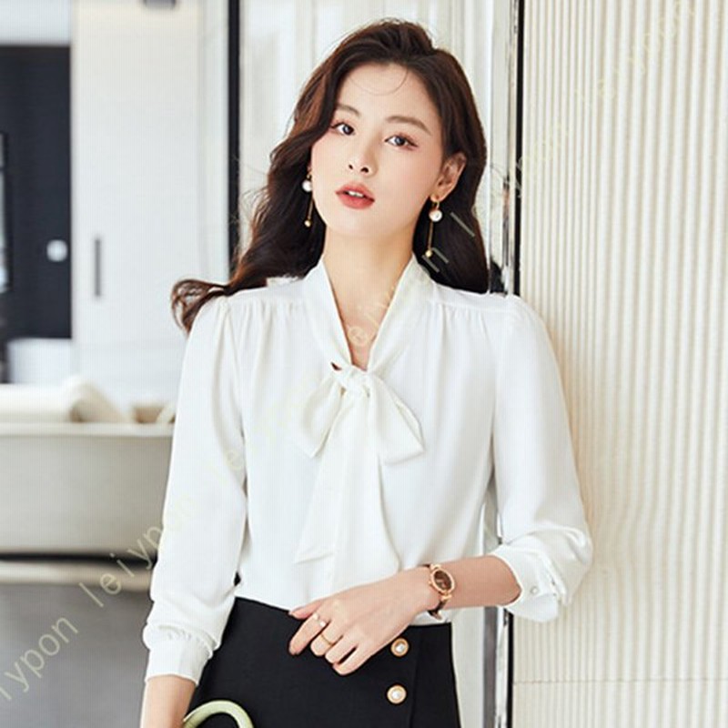 シフォン リボン付き 九分袖 ブラウス リボンタイ ボウタイ レディース 白 フォーマル スーツ 演奏会 入学式 ママ スーツ インナー ブラウス おしゃれ 可愛 通販 Lineポイント最大0 5 Get Lineショッピング