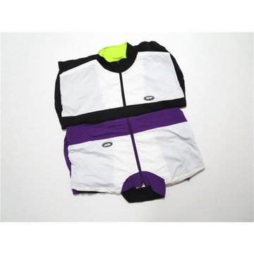 日單街頭潮牌拼色復古運動廓型寬松oversize街舞bboy拉鏈薄款夾克