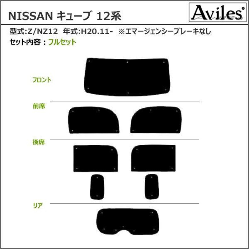 一台分 日産 キューブ Z12 サンシェード カーテン 車中泊 日除け | LINEブランドカタログ