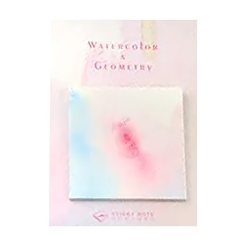 德德小品集 便利貼 120 x 85mm 9g 3件組  水彩幾何 方形  1組