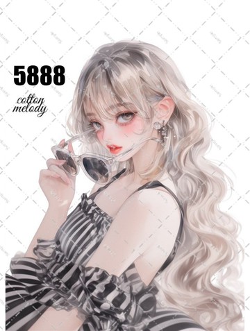 original sticker no.5888 人物貼紙 原創貼紙 人物貼紙 女孩貼紙 原創人物貼紙