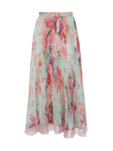 Printed Pleated Skirt -